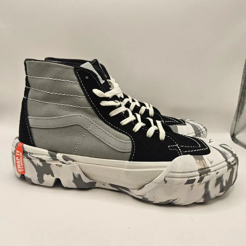 VANS MEN'S 7.5 WOMEN'S 9 SK8-Hi TAPERED MOON ROCKS BLACK MODULAR NWOB